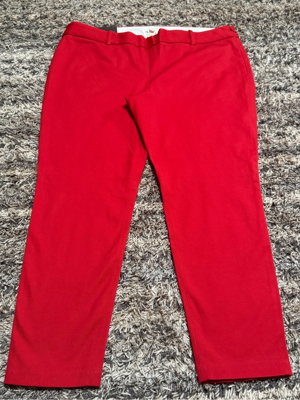 J. Crew Factory Red Cropped Ankle Pants Winnie Pant City Fit . - Picture 3 of 12
